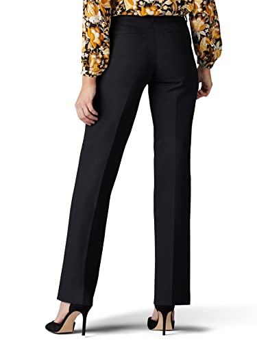 Lee Women's Plus Size Ultra Lux Comfort with Flex Motion Trouser Pant Black 20W, 20 Petite