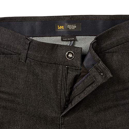 Lee Women's Plus Size Ultra Lux Comfort with Flex Motion Trouser Pant Black 20W, 20 Petite
