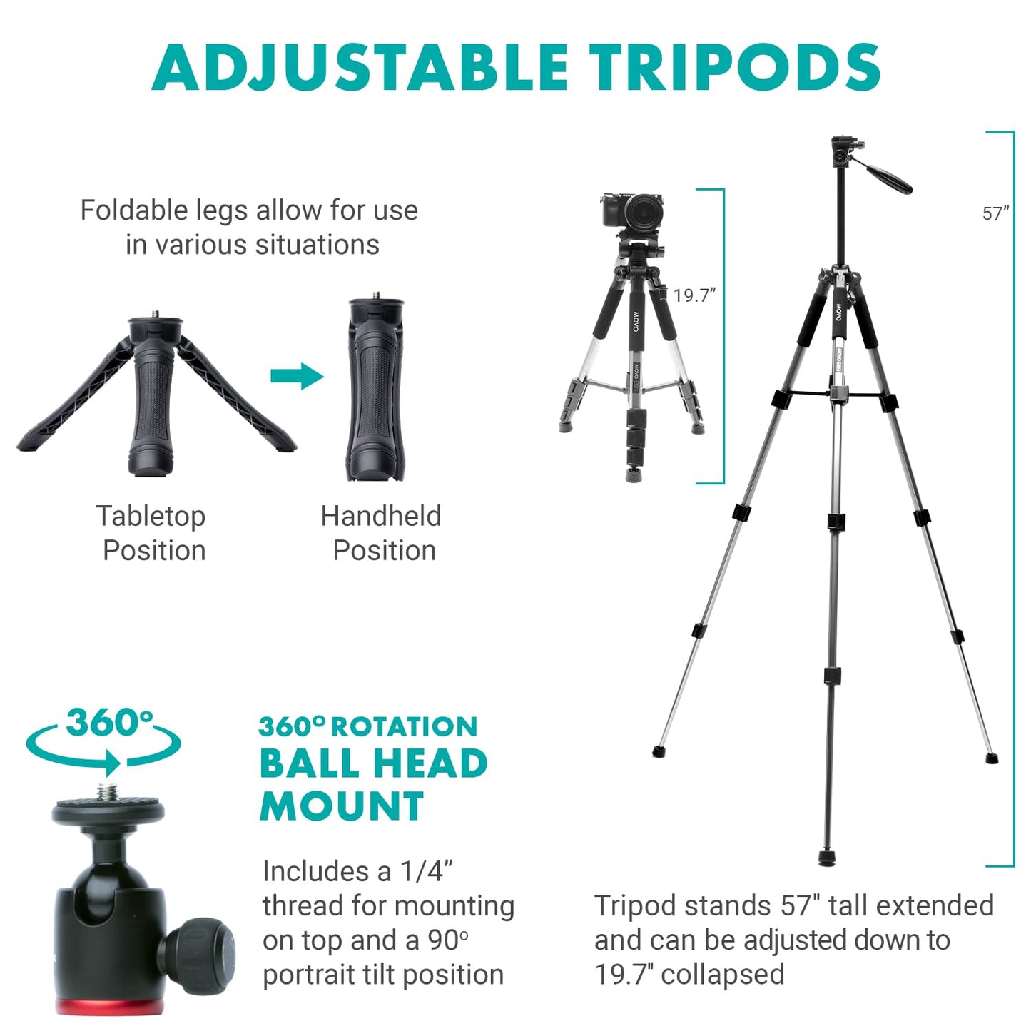 Movo iVlogger-PRO Vlogging Kit with Full Tripod for iPhone/Android - YouTube Starter Kit for Content Creators - Accessories: Phone Tripod, Phone Mount, RGB Light and VXR10 Shotgun Mic