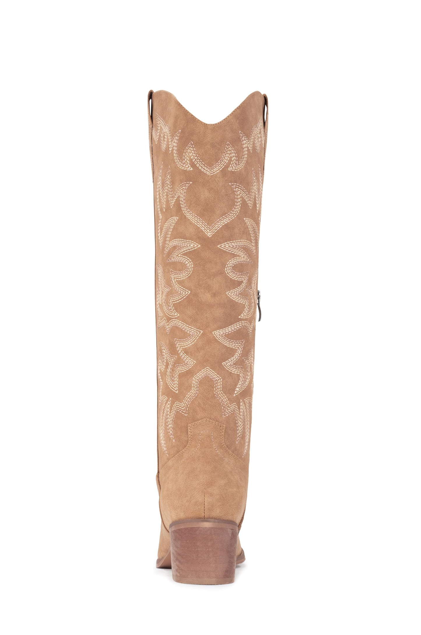IUV Cowboy Boots For Women Knee High Boots Pointy Toe Women's Western Boots Side Zipper Chunky Heel Cowgirl Boots