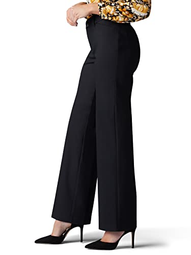 Lee Women's Plus Size Ultra Lux Comfort with Flex Motion Trouser Pant Black 20W, 20 Petite