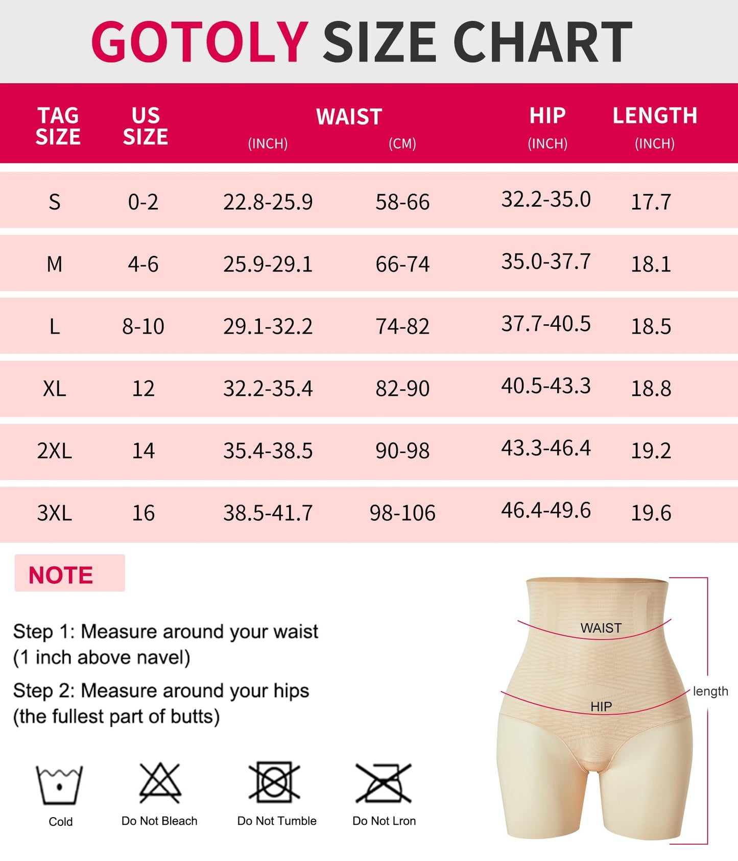 Gotoly Shapewear Tummy Control High Waist Butt Lifting Shapewear Seamless Body Shaper Thigh Slimmer(Beige,XX-Large)